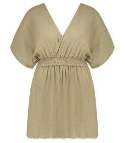 Robe Courte Empire Khaki