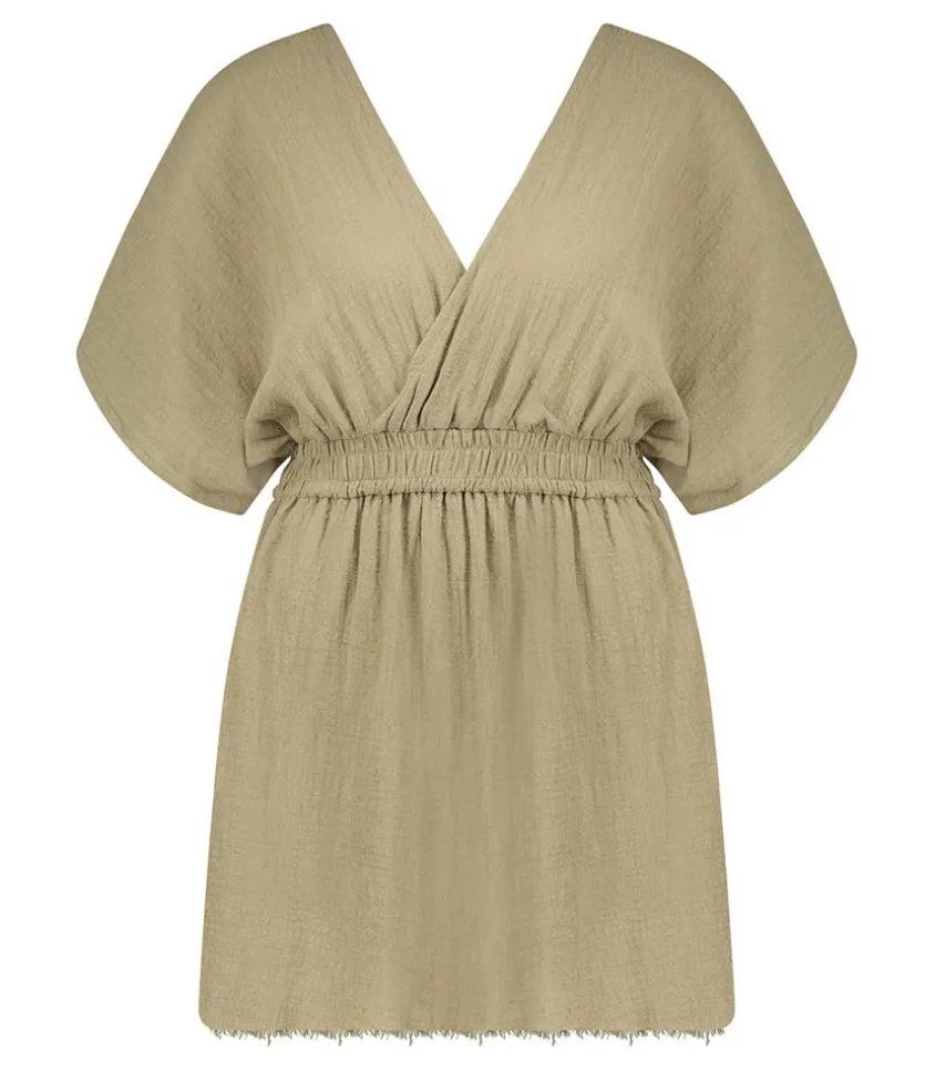 Robe Courte Empire Khaki