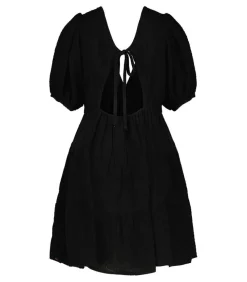 Robe En Gaze De Coton Nissa Black
