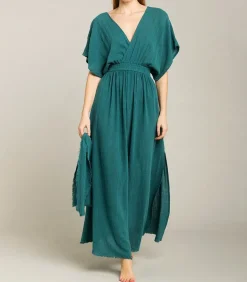 Robe Longue Empire Emeraude