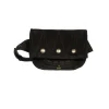 Sac Banane Jerry Cuir Velours Noir