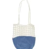 Sac Capitaine Crochet Ecru Et Bleu Denim