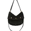 Sac Jerry M Cuir Velours Noir