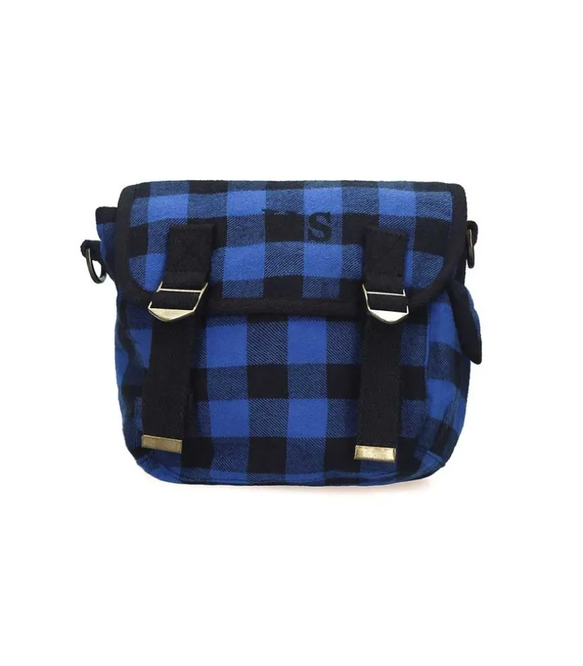 Sac U.S. Petit Toile Ecossais Bleu