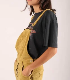 Salopette En Velours Cotele Loonie Ocre De Sienne