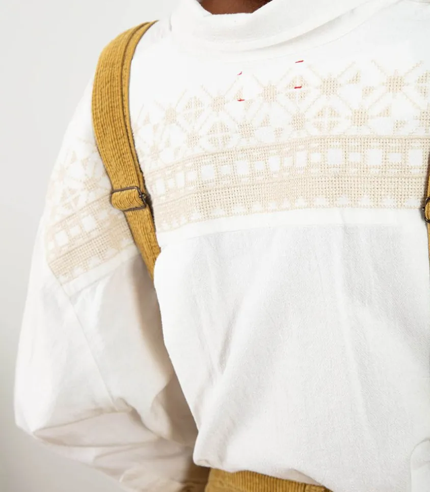 Salopette En Velours Cotele Loonie Ocre De Sienne