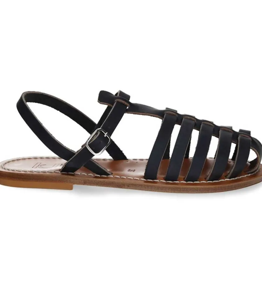 Sandales Adrien Cuir Lisse Marine