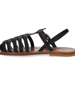 Sandales Adrien Cuir Lisse Marine