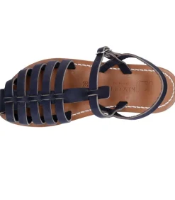 Sandales Adrien Cuir Lisse Marine