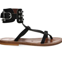 Sandales Forban Cuir Lisse Noir