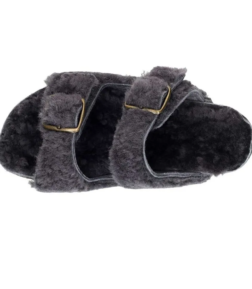 Sandales Shearling Gris/Gris