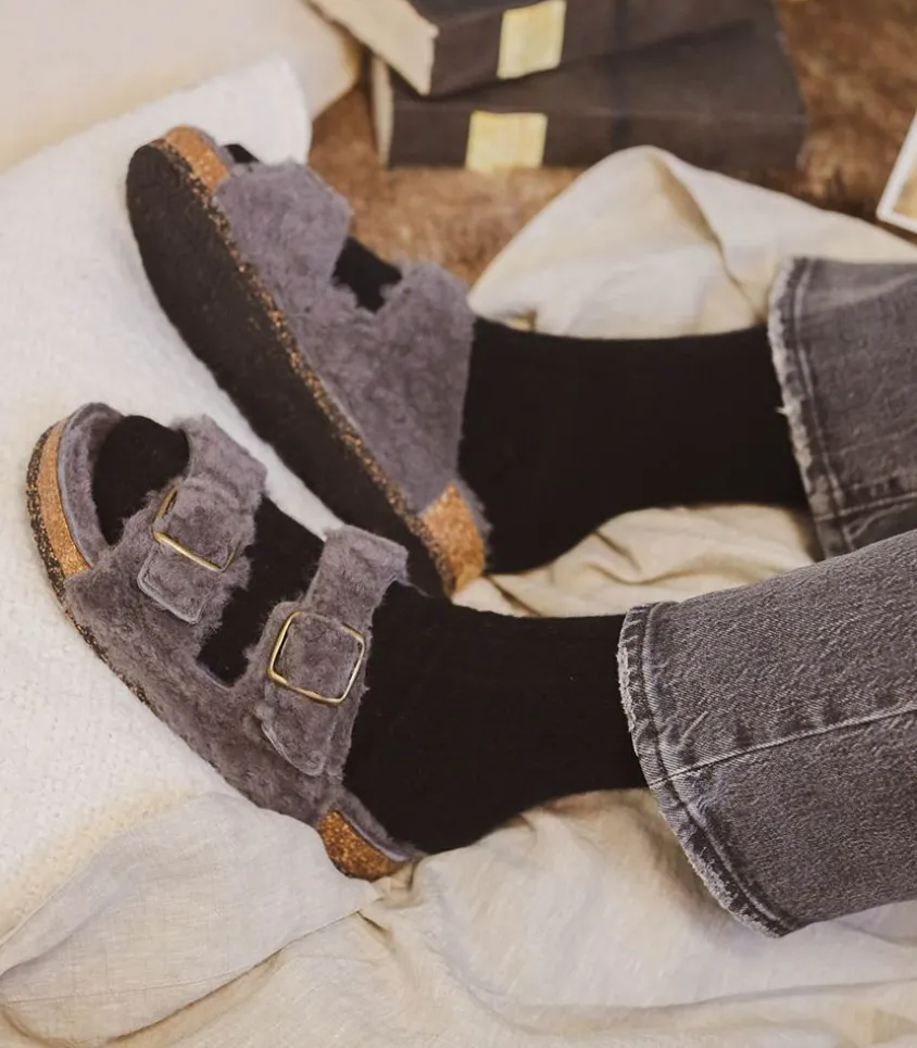 Sandales Shearling Gris/Gris