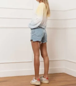 Short En Jean Cutoff Faded Vintage Indigo