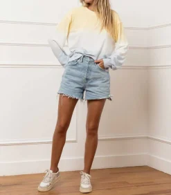 Short En Jean Cutoff Faded Vintage Indigo