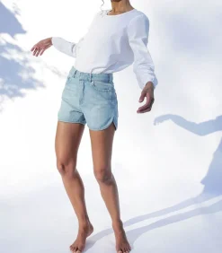 Short En Jean Light Blue