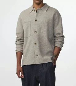 Surchemise Homme En Laine Jonas Khaki Beige