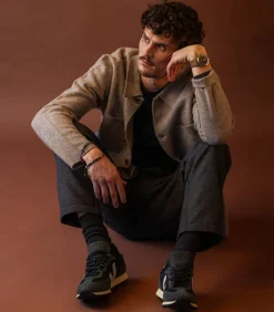 Surchemise Homme En Laine Jonas Khaki Beige