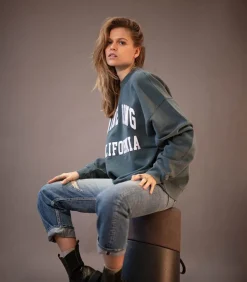 Sweat-Shirt Miles Washed Dark Sage