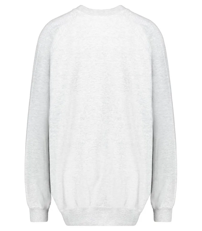 Sweat-Shirt Vintage Brode Love Light Gris