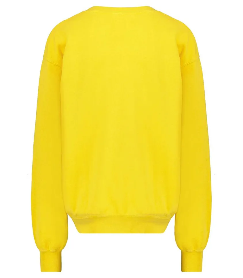 Sweat-Shirt Vintage Brode Jane De Boy Jaune