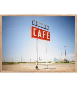 Tableau Avec Cadre "Cafe" 60X80Cm