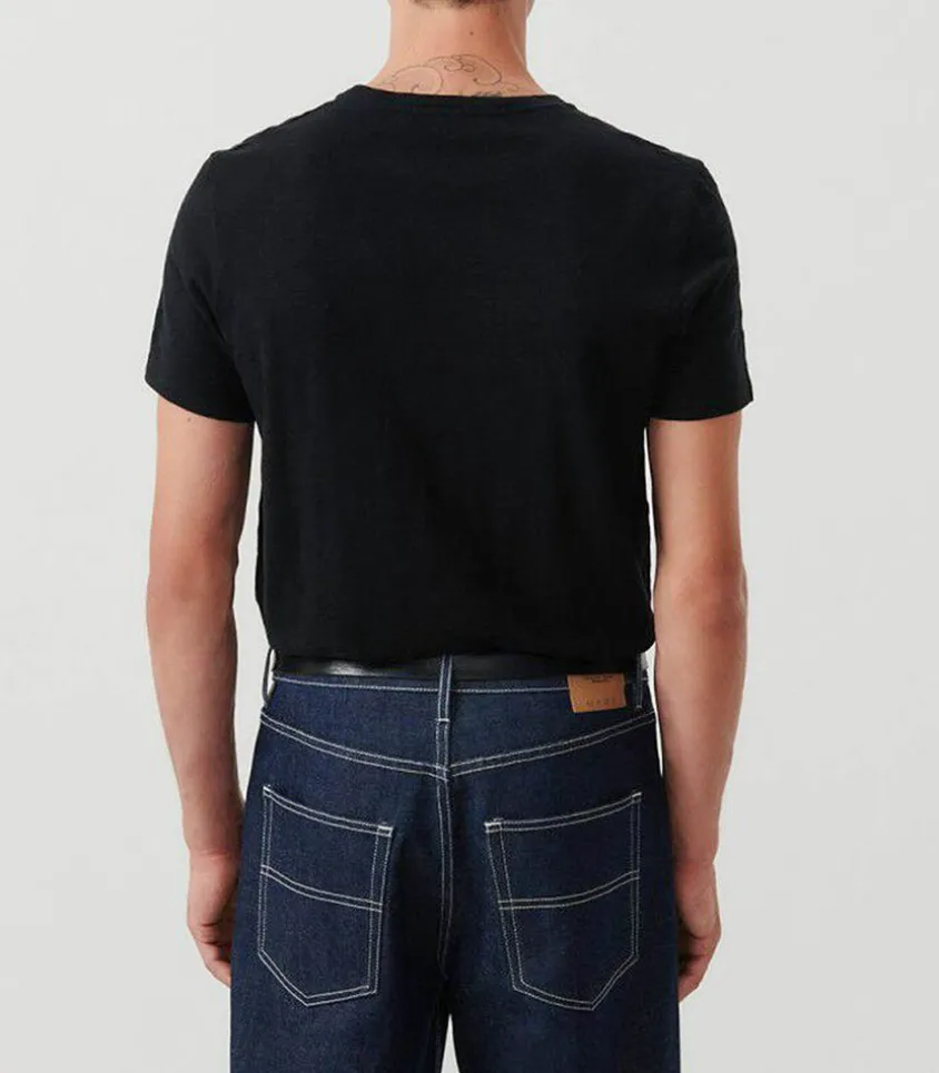 Tee-Shirt A Manches Courtes Et Col Rond Homme Bysapick Noir