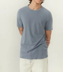 Tee-Shirt A Manches Courtes Homme Devon Bleu Gris Vintage