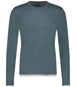 Tee-Shirt Homme Col Rond Manches Longues Crepuscule Coton