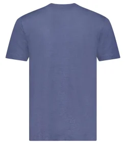 Tee-Shirt Homme Col V Manches Courtes Lin Venice Blue