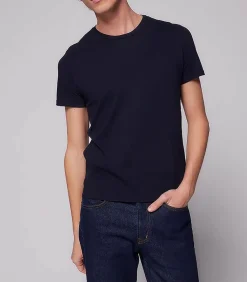 Tee-Shirt Homme Harold Col Rond Manches Courtes Marine