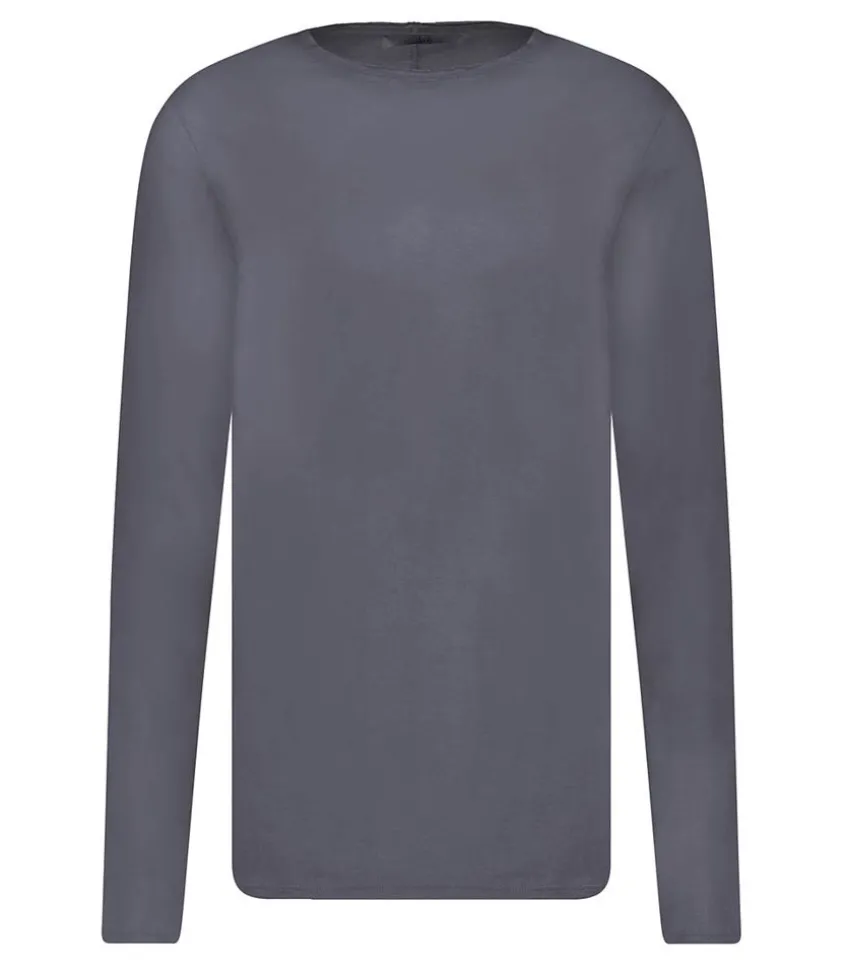 Tee-Shirt Homme Manches Longues Couture Centrale Dos Navy