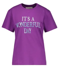Tee-Shirt It'S Wonderful Day Violet