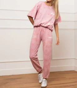 Tee-Shirt Logo Rose Marble Camo