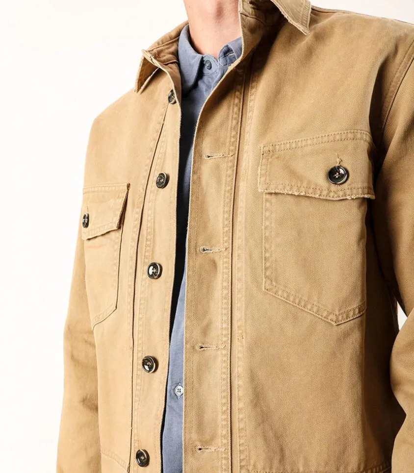 Veste En Toile Homme Andrea Camel
